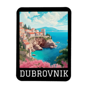 Ímã Retro Vintage Dubrovnik Croácia - Costa Americana