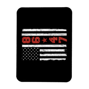 Ímã Retro Vintage EUA Flag 86 47 Anti Trump