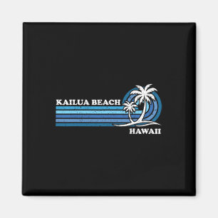 Imã Retro Vintage Family Vacage Hawaii Kailua Beach