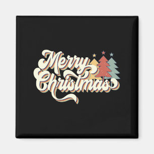 Imã Retro Vintage Feliz Natal Tygraphy