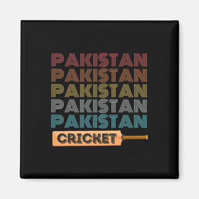 Imã Retro Vintage Pakistan Cricket  (Frente)