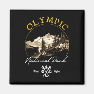 Imã Retro Vintage Roupa de Parque Nacional da olimpiad