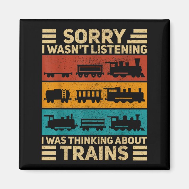 Imã Retro Wagon Train Lover Model Railroad Conductor F (Frente)