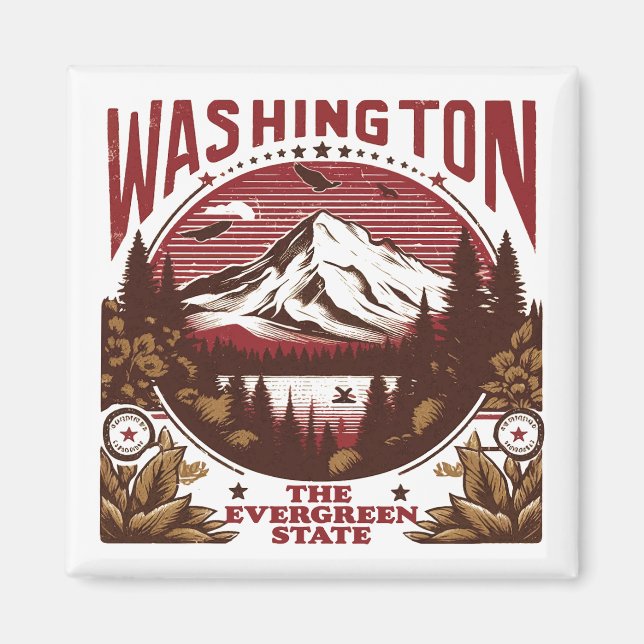 Imã Retro Washington (Frente)
