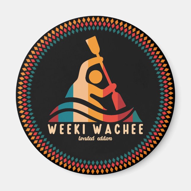 Imã Retro Weeki Wachee Kayaking (Frente)