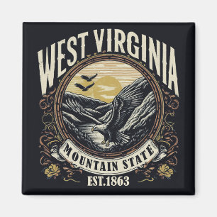 Imã Retro West Virginia