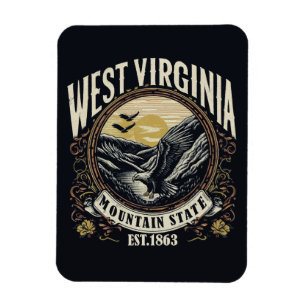 Ímã Retro West Virginia