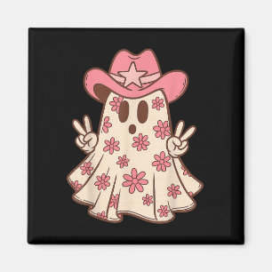 Imã Retro Western Halloween Cowboy Ghost Boo P