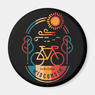 Imã Retro Wisconsin Bike Trail