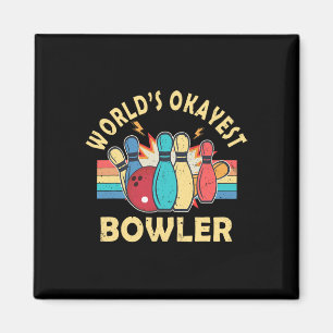 Imã Retro World's Bola Mais ou Menos Ok Homem Mulher A