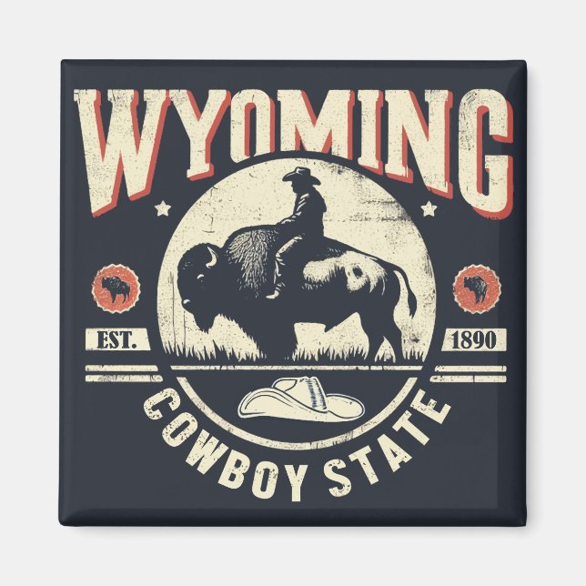 Imã Retro Wyoming (Frente)