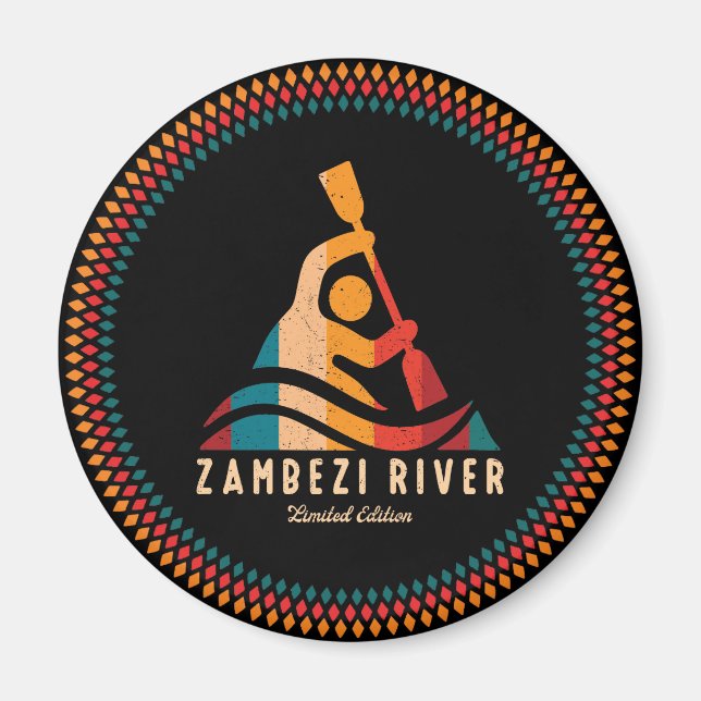 Imã Retro Zambezi River Kayaking (Frente)