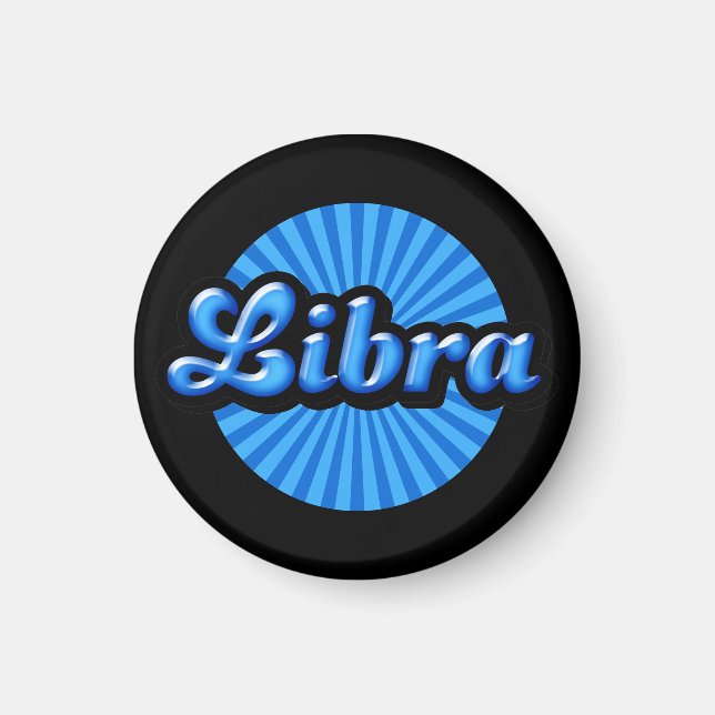 Imã Retro Zodiac Libra (Frente)
