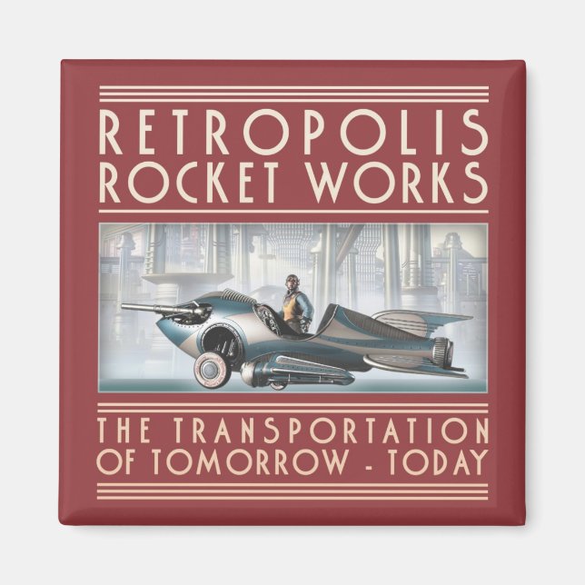 Imã Retropolis Rocket Works Magnet (Frente)