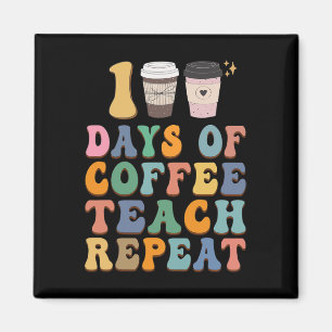 Imã Retros 100 Dias De Escola Para O Almofada De Café