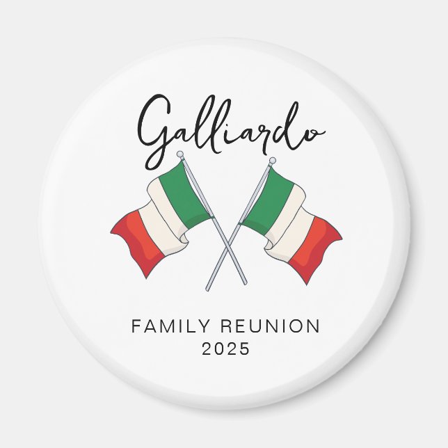 Imã Reunião da família de sinalizador italiana (Frente)