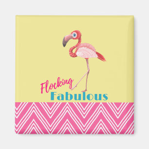 Imã Reunindo a tipografia fabulosa com flamingo