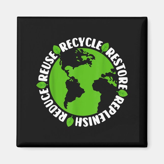 Imã Reutilizar Reciclar Restaurar Reabastecer Reduzir  (Frente)