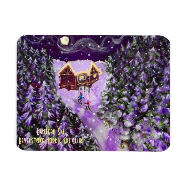 Ímã Revelstoke Nórdica Ski Club Lanterna Ski (Horizontal)