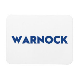 Ímã Reverendo Warnock Senado Georgia fugiu azul branco