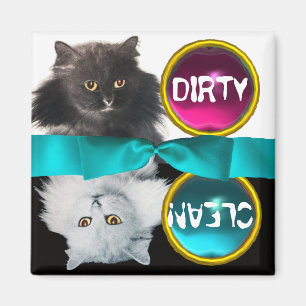 IMÃ REVESTIMENTO DE GATOS PRETOS E BRANCOS