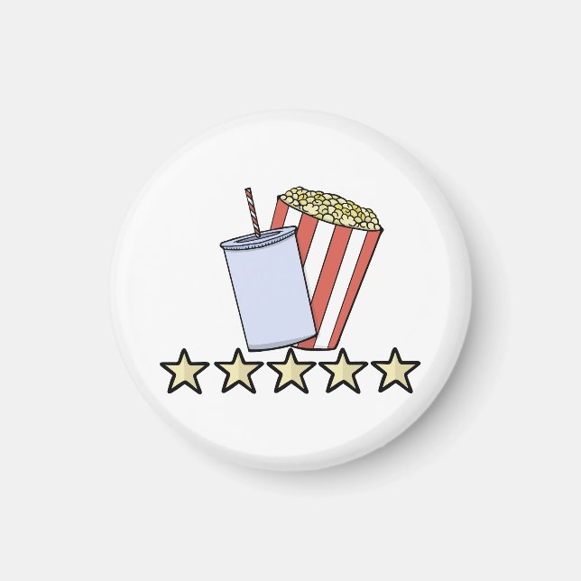 Imã Revisão de Filme de Pipoca de Bebida Personalizada (Frente)