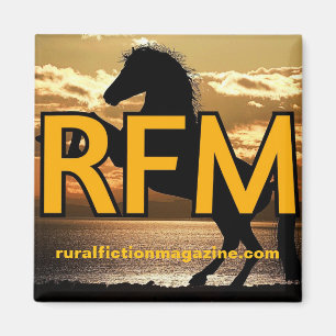Imã Revista de ficção rural Cavalo e pôr do sol