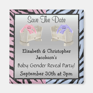 Imã Revolução de Gênero Salvar a Data Bunnies & Impres