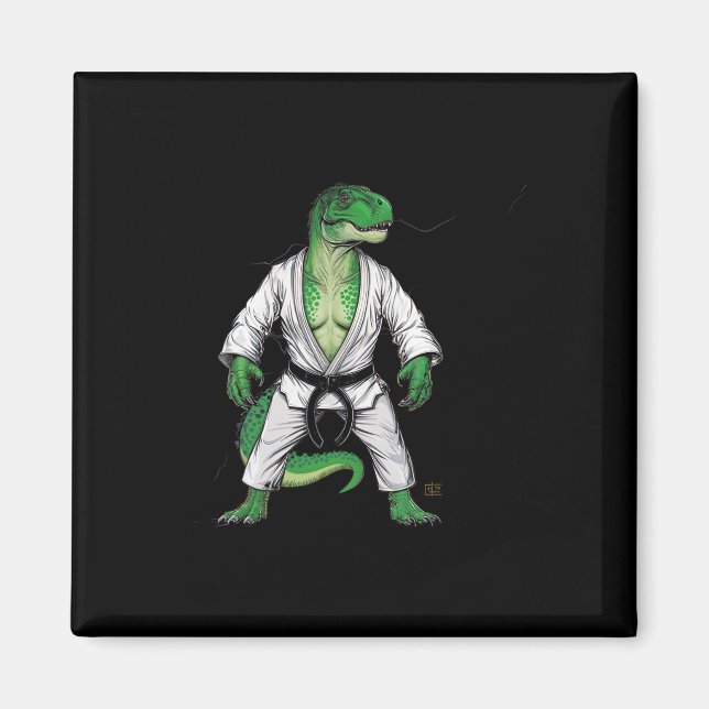 Imã Rex Martial Arts Dinossaur Judo Jiu-jitsu Karate (Frente)