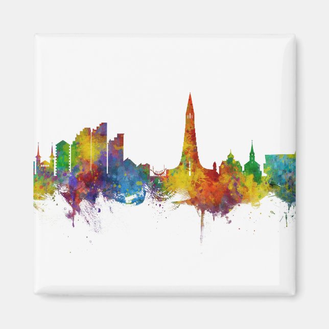 Imã Reykjavík Islândia Skyline (Frente)