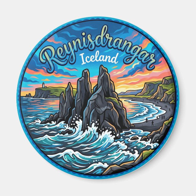 Imã Reynisdrangar Islândia (Frente)