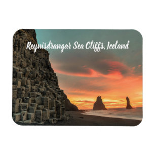 Ímã Reynisdrangar Sea Cliff Islândia estilizada