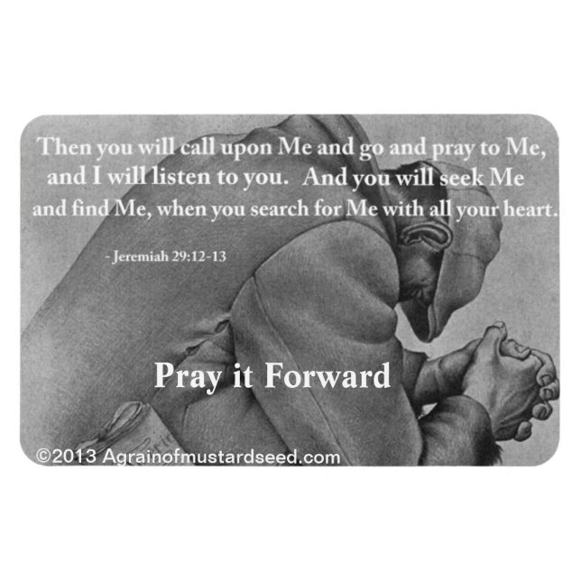 Ímã Rezar para Mim Citação de Bíblia (Horizontal)