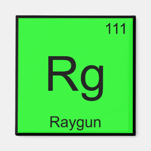 Imã Rg - Símbolo do Elemento Químico Raygun Camiseta D