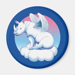 Imã Rhino Angel - Rinoceronte: Consciência de Conserv