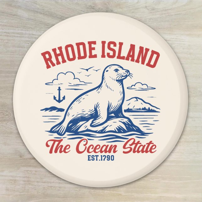 Imã Rhode Island Beach Vibes Gift Idea (Criador carregado)