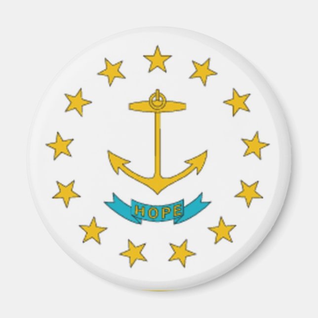 Imã Rhode Island Flag Magnet (Frente)
