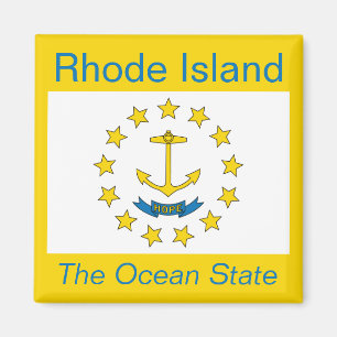 Imã Rhode Island Flag Magnet