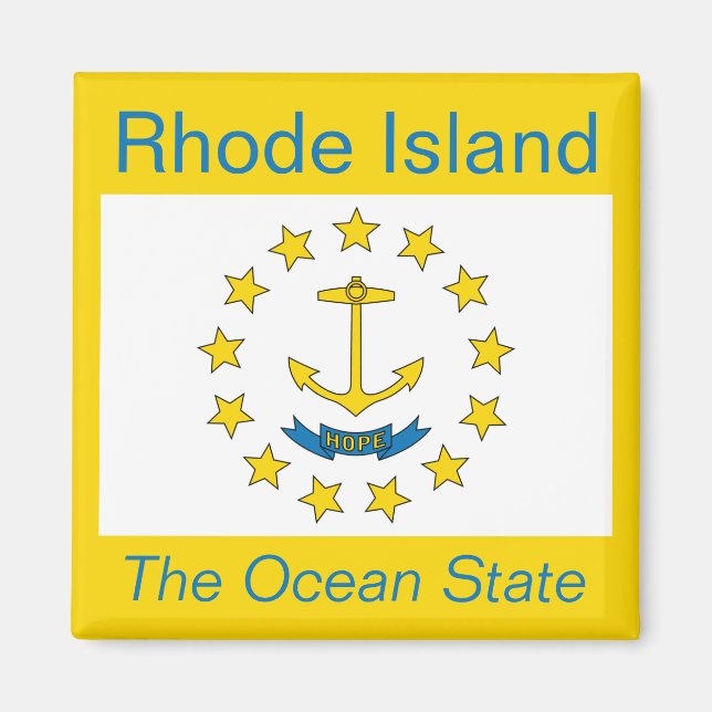 Imã Rhode Island Flag Magnet (Frente)
