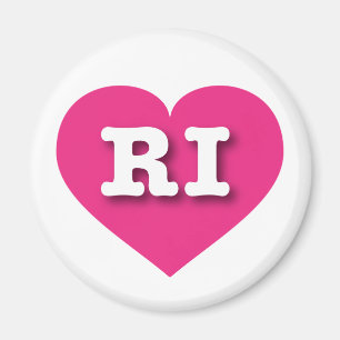 Imã Rhode Island Hot Pink Heart - Big Love