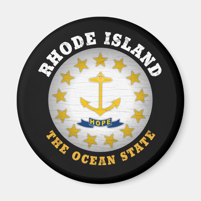 IMÃ RHODE ISLAND OCEAN STATE FLAG (Frente)