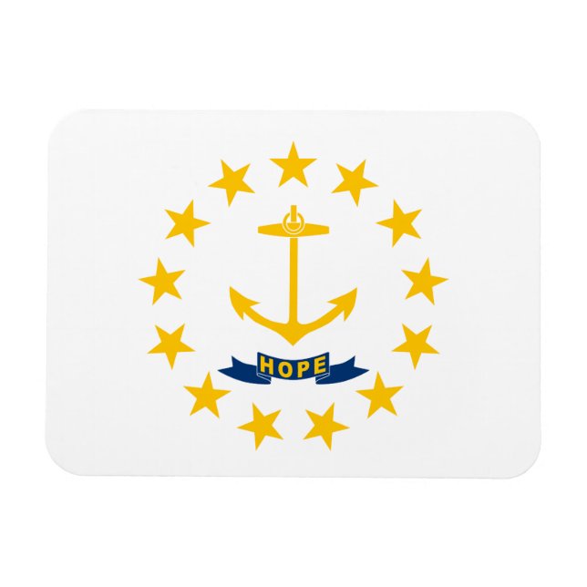 Ímã Rhode Island State Flag (Horizontal)