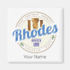 Imã Rhodes Grécia Vintage Island Aegean Souvenir