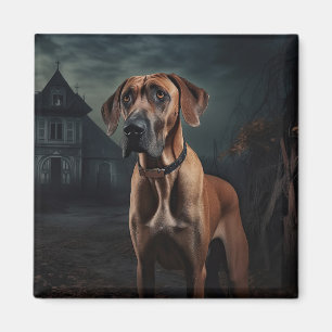 Imã Rhodesian Ridgeback Halloween Assustador