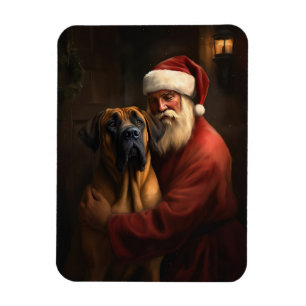Ímã Rhodesian Ridgeback Papai Noel Natal Festivo
