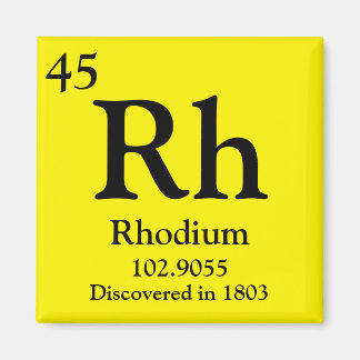 Imã Rhodium Mesa periódica