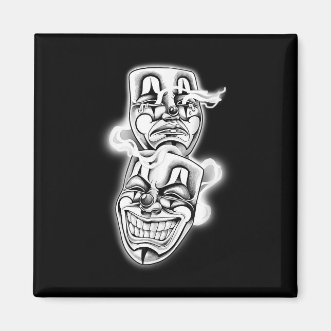 Imã Ria Agora Chore Mais Tarde Chicano Tattoo Flash (Frente)