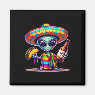 Imã Ria Com Aliens Tacos E Cerveja Cinco De Mayo Fie