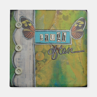 Imã "Ria-te muitas vezes" Magnet de Nancy Lefko