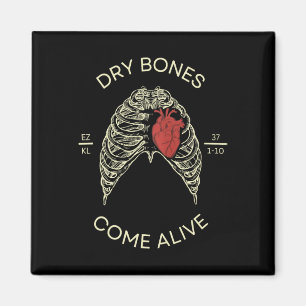 Imã Rib Cage Bones Secos Vêm Vivos Bíblia Verso Christ